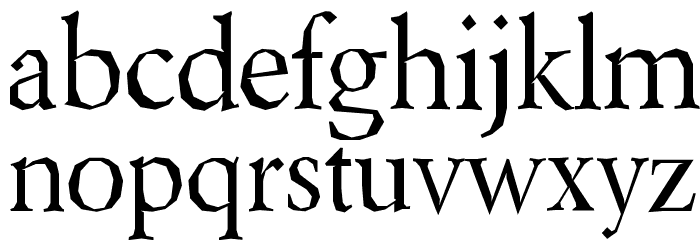 Berylium Font LOWERCASE