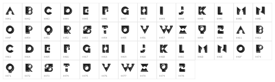 Besad Regular Character Map
