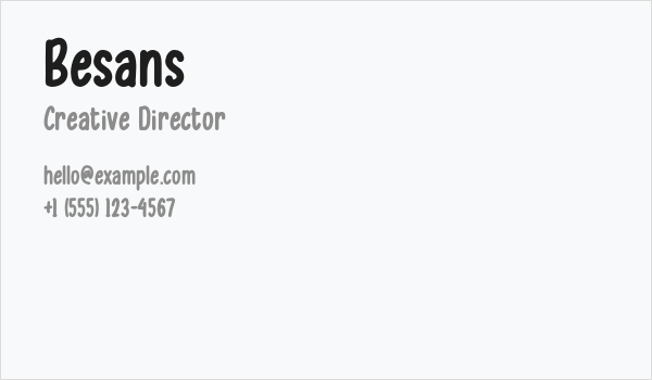 Besans Business Card