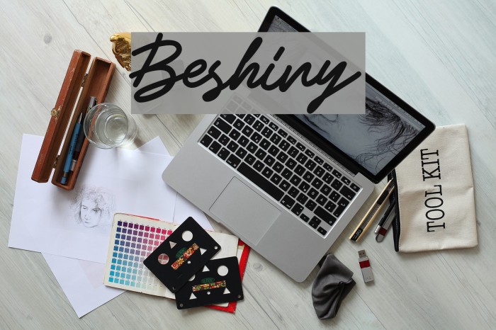 Beshiny Font examples