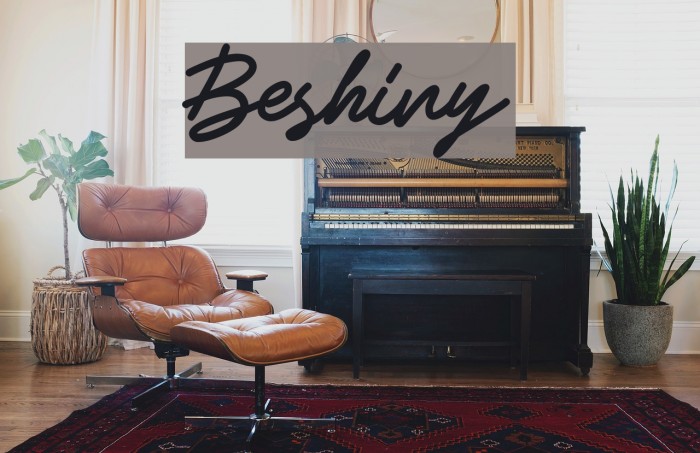 Beshiny Font examples