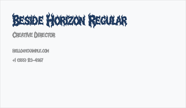 Beside Horizon Regular Business Card
