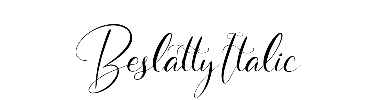Beslatty Italic  Frei Schriftart Herunterladen