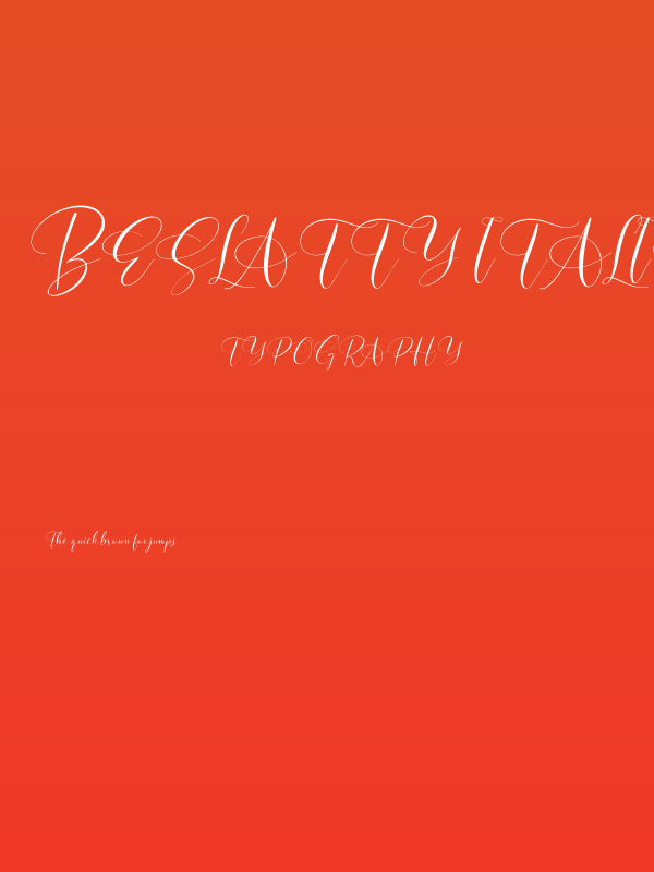 Beslatty Italic Poster
