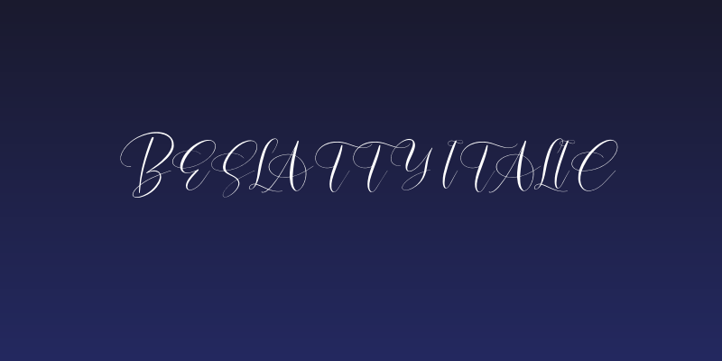 Beslatty Italic Social Header