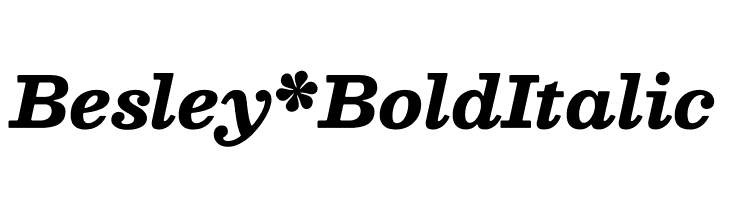 Besley* Bold Italic  フリーフォントのダウンロード