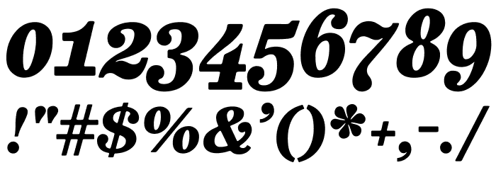 Besley* Bold Italic Font OTHER CHARS