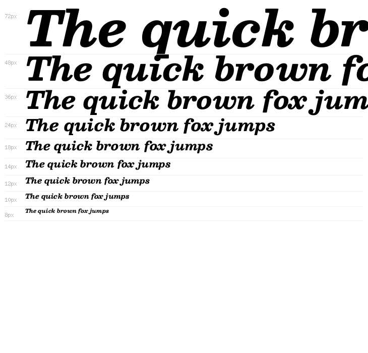 Besley* Bold Italic Waterfall