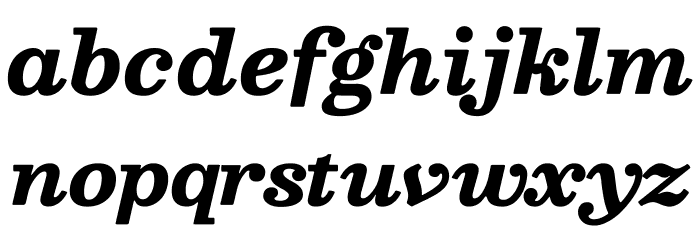 Besley* Bold Italic Font LOWERCASE