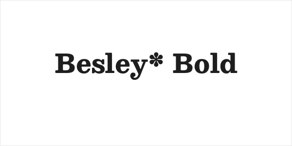 Besley* Bold Logo