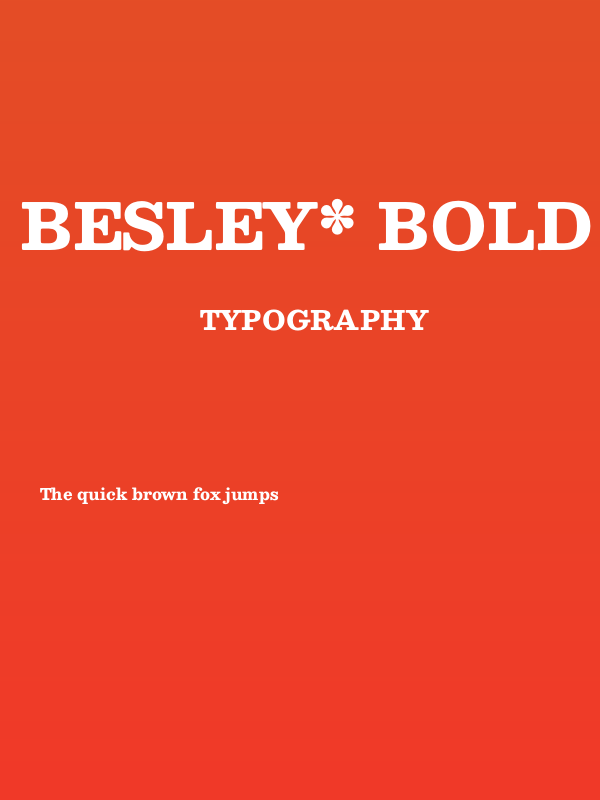 Besley* Bold Poster