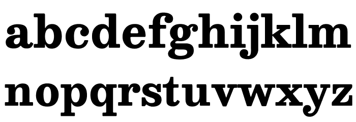 Besley* Bold Font LOWERCASE