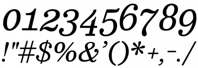 Besley* Book Italic Font OTHER CHARS