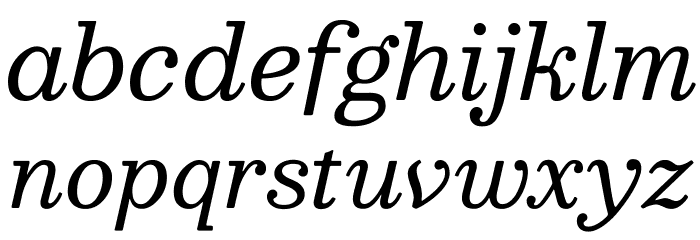 Besley* Book Italic Font LOWERCASE