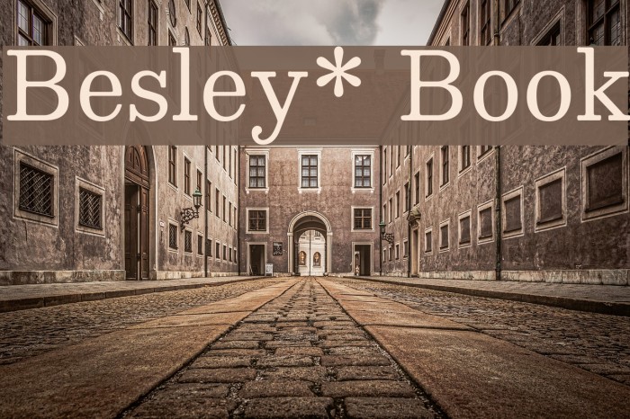 Besley* Book Font examples