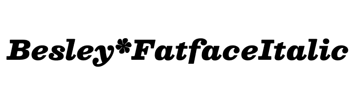 Besley* Fatface Italic  لخطوط تنزيل