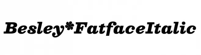 Besley* Fatface Italic  Descarca Fonturi Gratis