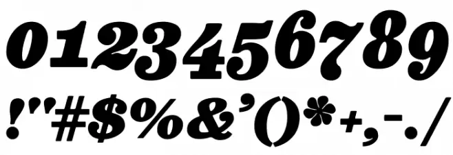 Besley* Fatface Italic Font OTHER CHARS