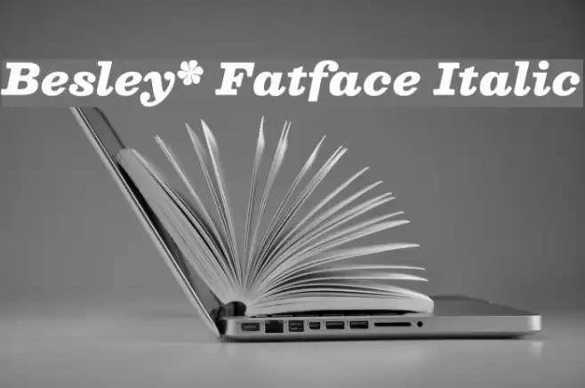 Besley* Fatface Italic Font examples