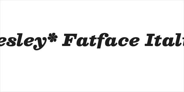 Besley* Fatface Italic Logo