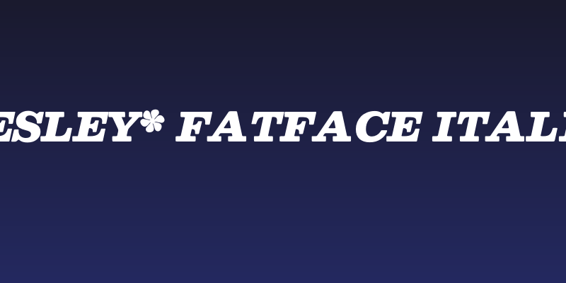 Besley* Fatface Italic Social Header