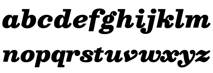 Besley* Fatface Italic Font LOWERCASE