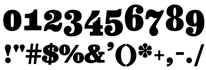 Besley* Fatface Font OTHER CHARS