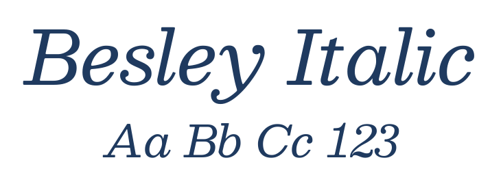 Besley Italic Font Preview