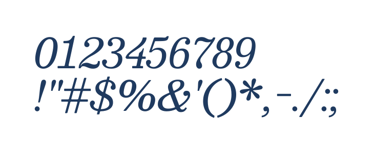 Besley Italic Other Characters