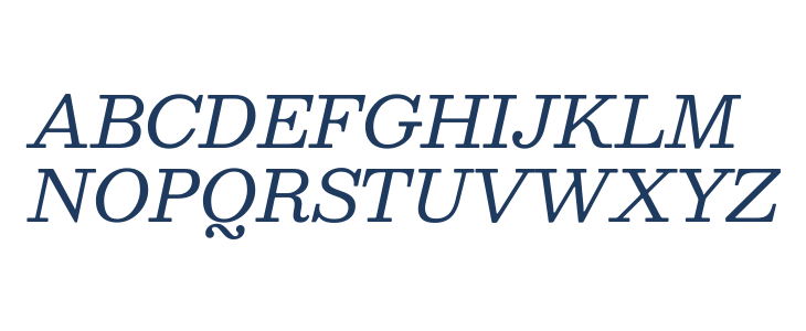 Besley Italic Uppercase