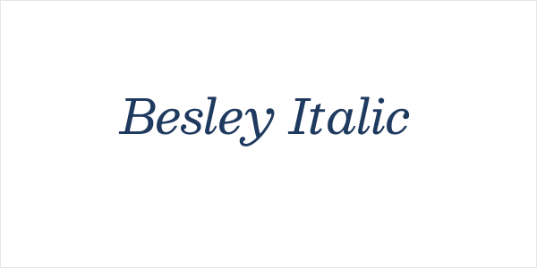Besley Italic Logo