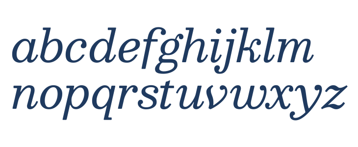 Besley Italic Lowercase