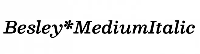 Besley* Medium Italic  免费字体下载