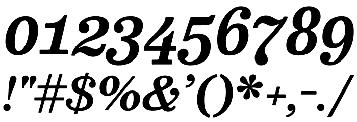 Besley* Medium Italic Font OTHER CHARS