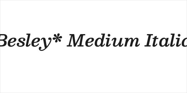 Besley* Medium Italic Logo