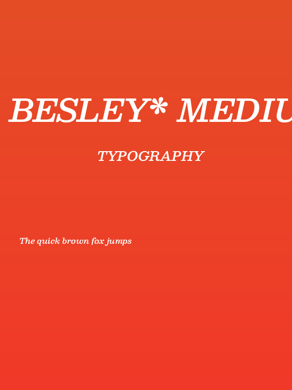 Besley* Medium Italic Poster