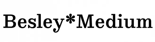 Besley* Medium  免费字体下载