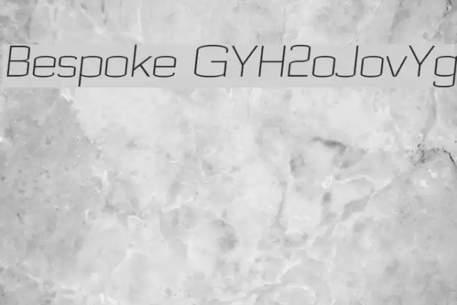 Bespoke GYH2oJovYg Caratteri examples