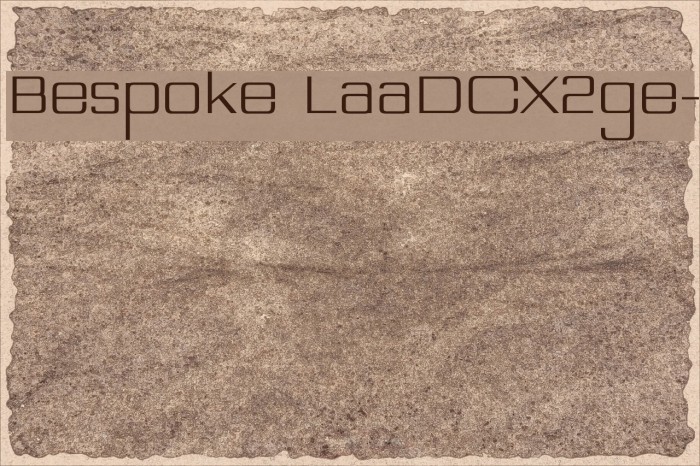 Bespoke LaaDCX2ge- Font examples