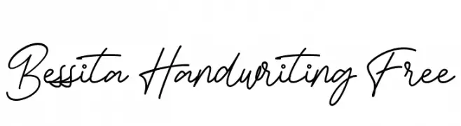 Bessita Handwriting Free  Скачать бесплатные шрифты