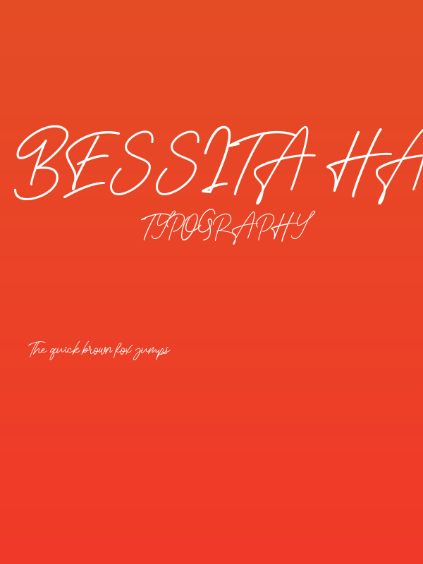 Bessita Handwriting Free Poster