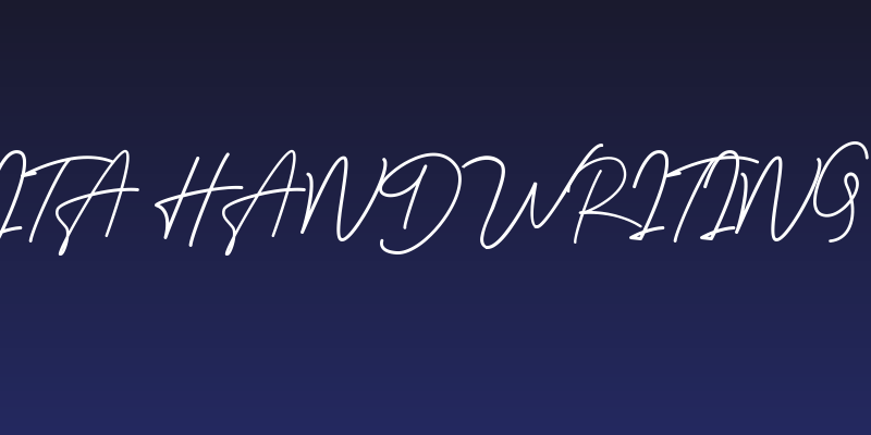 Bessita Handwriting Free Social Header