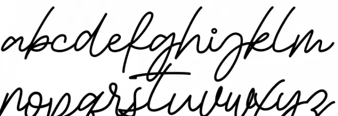 Bessita Handwriting Free Font LOWERCASE