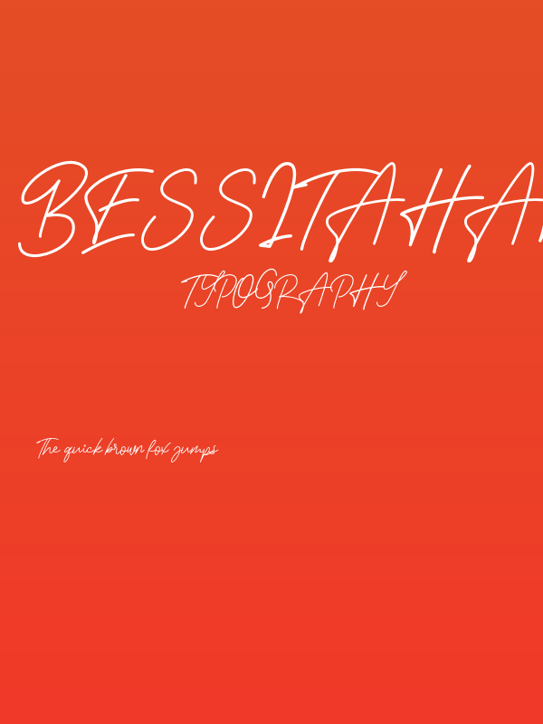 BessitaHandwritingFree Poster