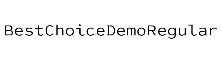 Best Choice Demo Regular Font