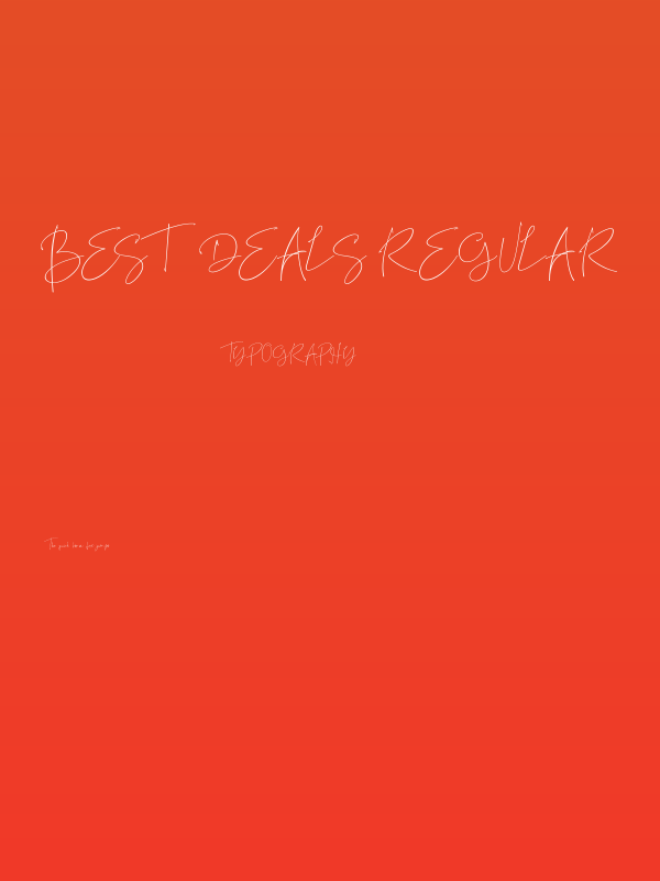 Best Deals Regular Poster