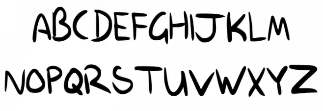 Best Friends Regular フォント 大文字