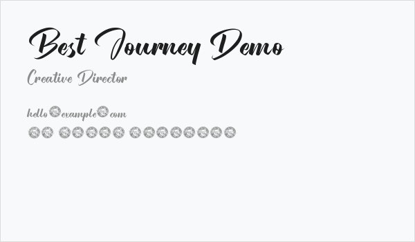 Best Journey Demo Business Card