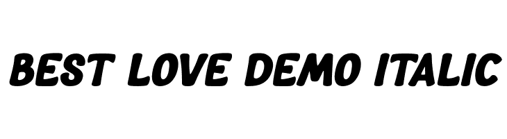 Best Love DEMO Italic  Descarca Fonturi Gratis