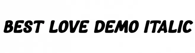 Best Love DEMO Italic  नि: शुल्क फ़ॉन्ट्स डाउनलोड